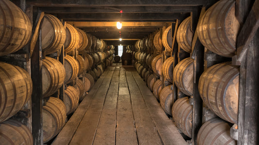 Bourbon Barrels in Rickhouse