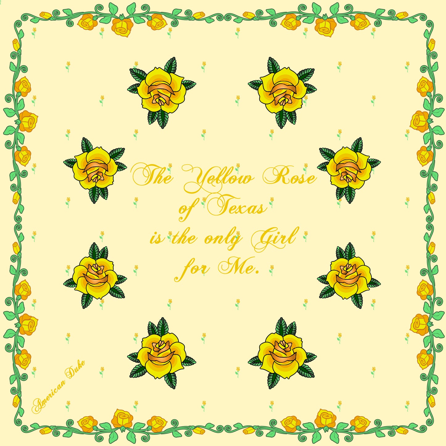 Bandana - Yellow Rose of Texas