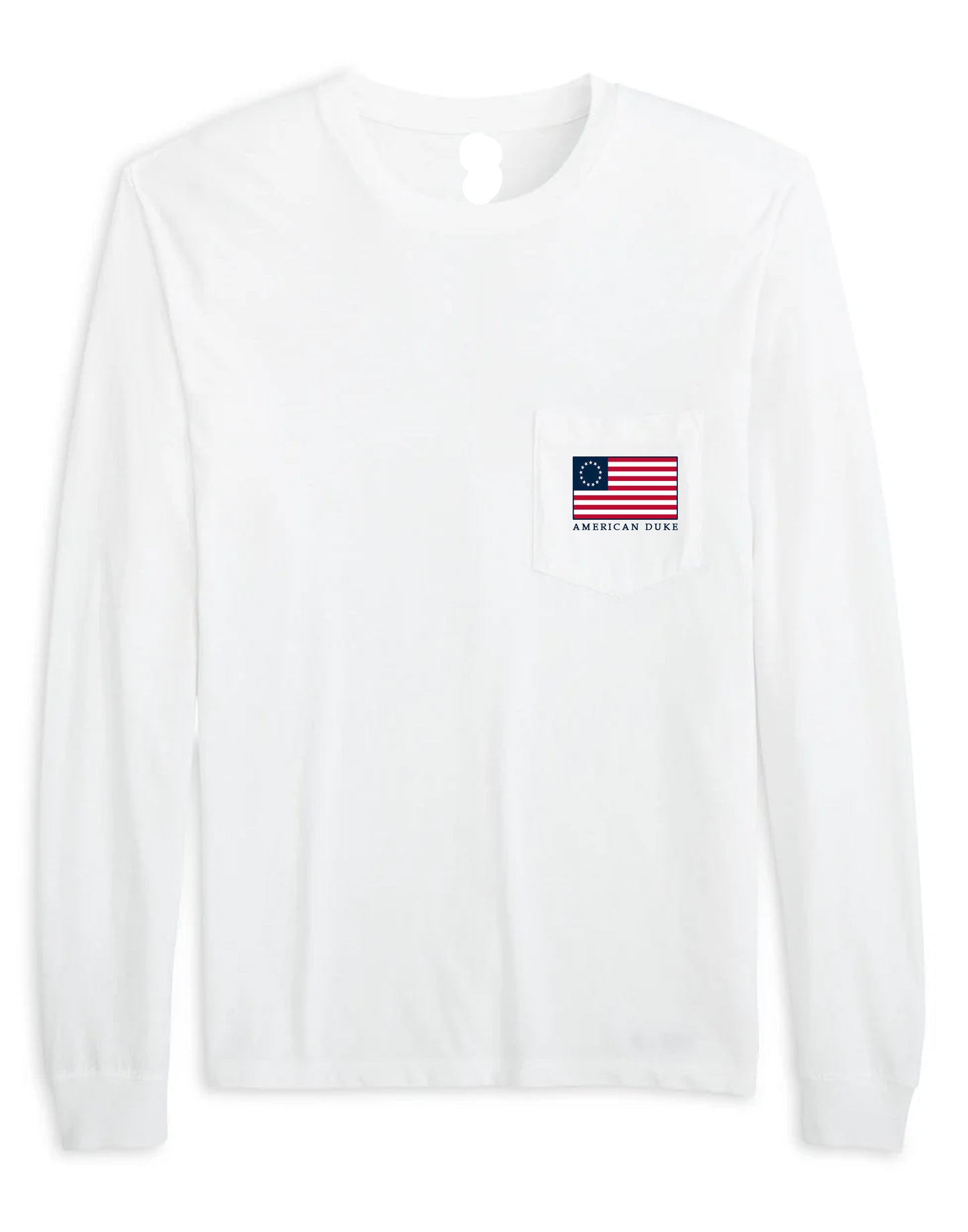 Betsy Ross Flag T-Shirt - White - Long Sleeve