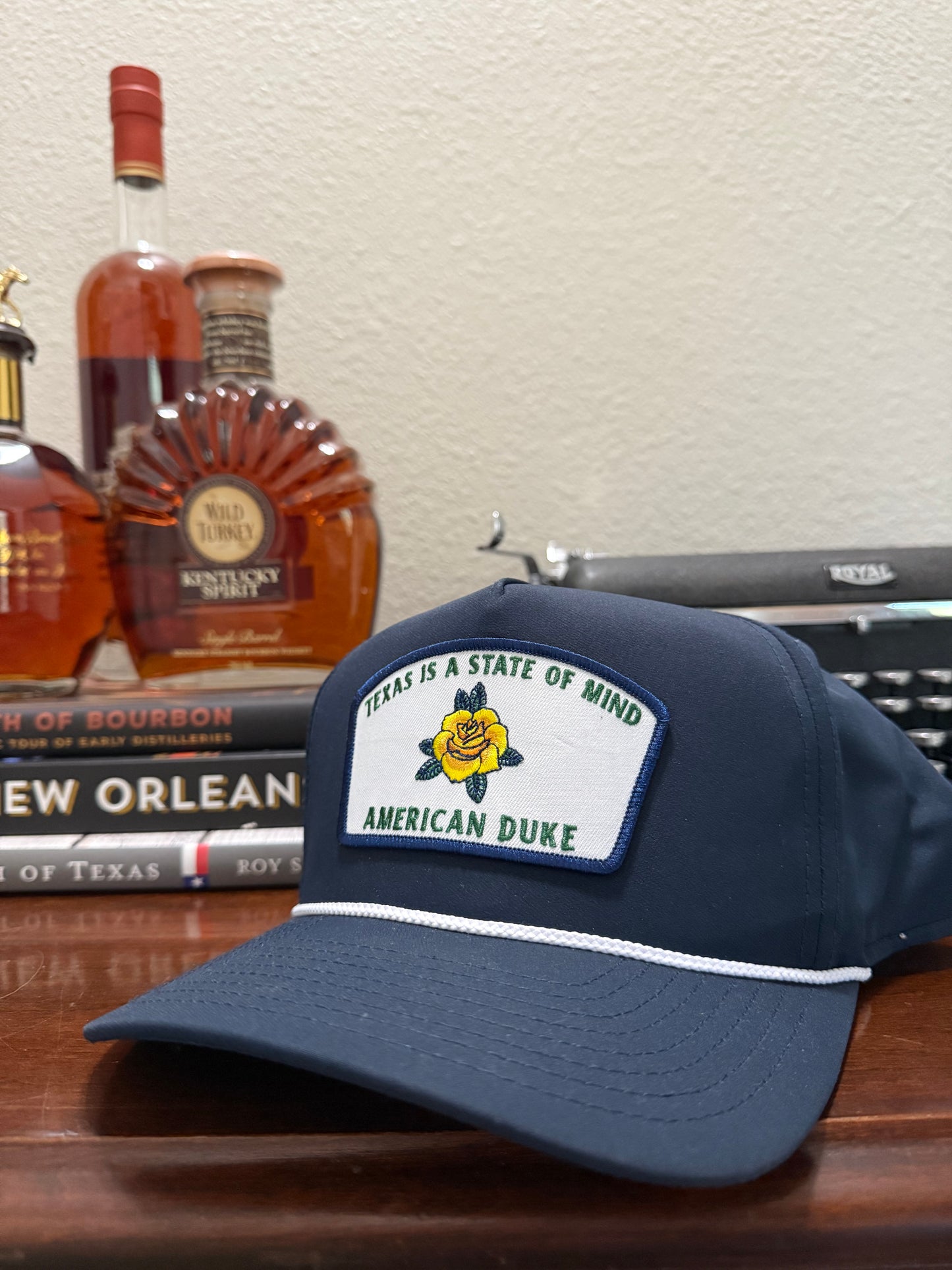 Texas Minded Yellow Rose Cap - Navy Rope