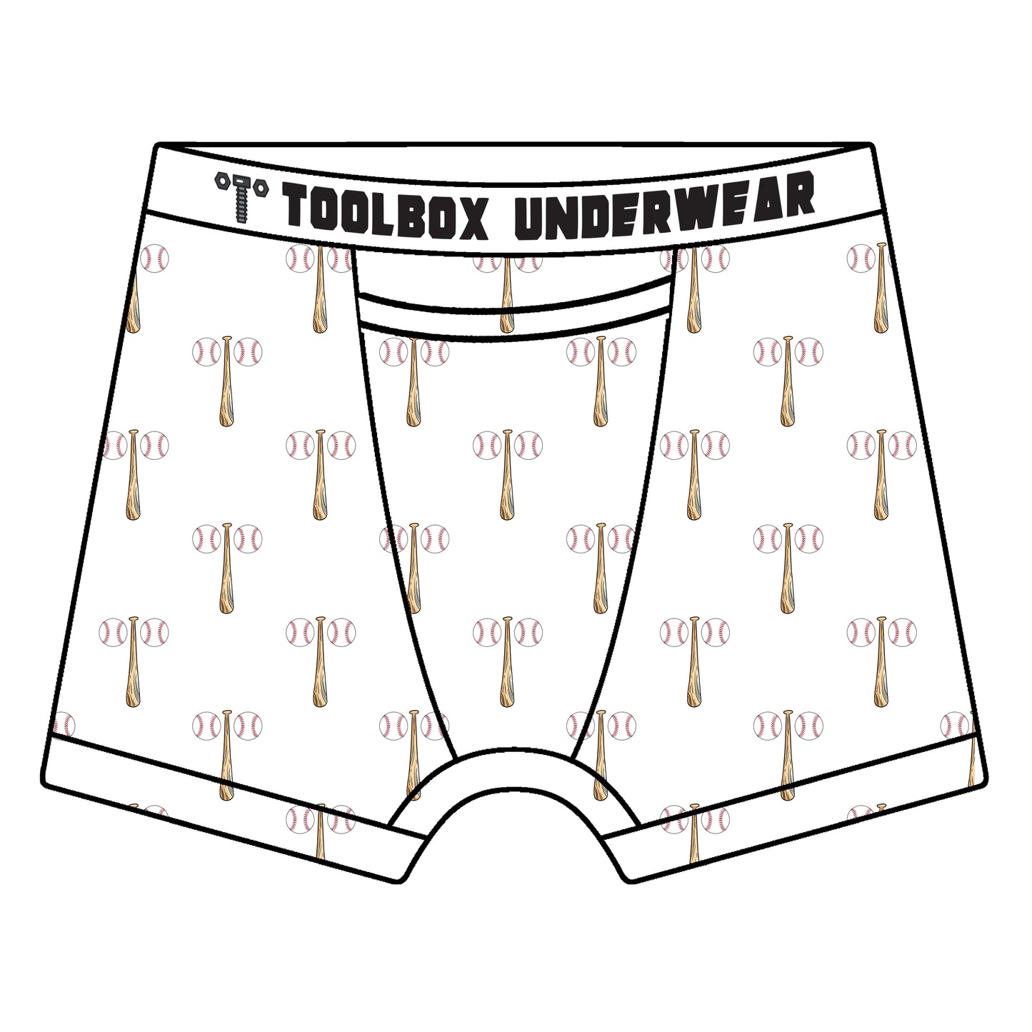 Toolbox Underwear - The Baseballs & Bat Briefs
