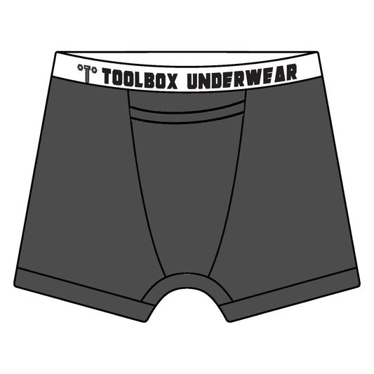Toolbox Underwear - The Classic Solid Briefs - Grey