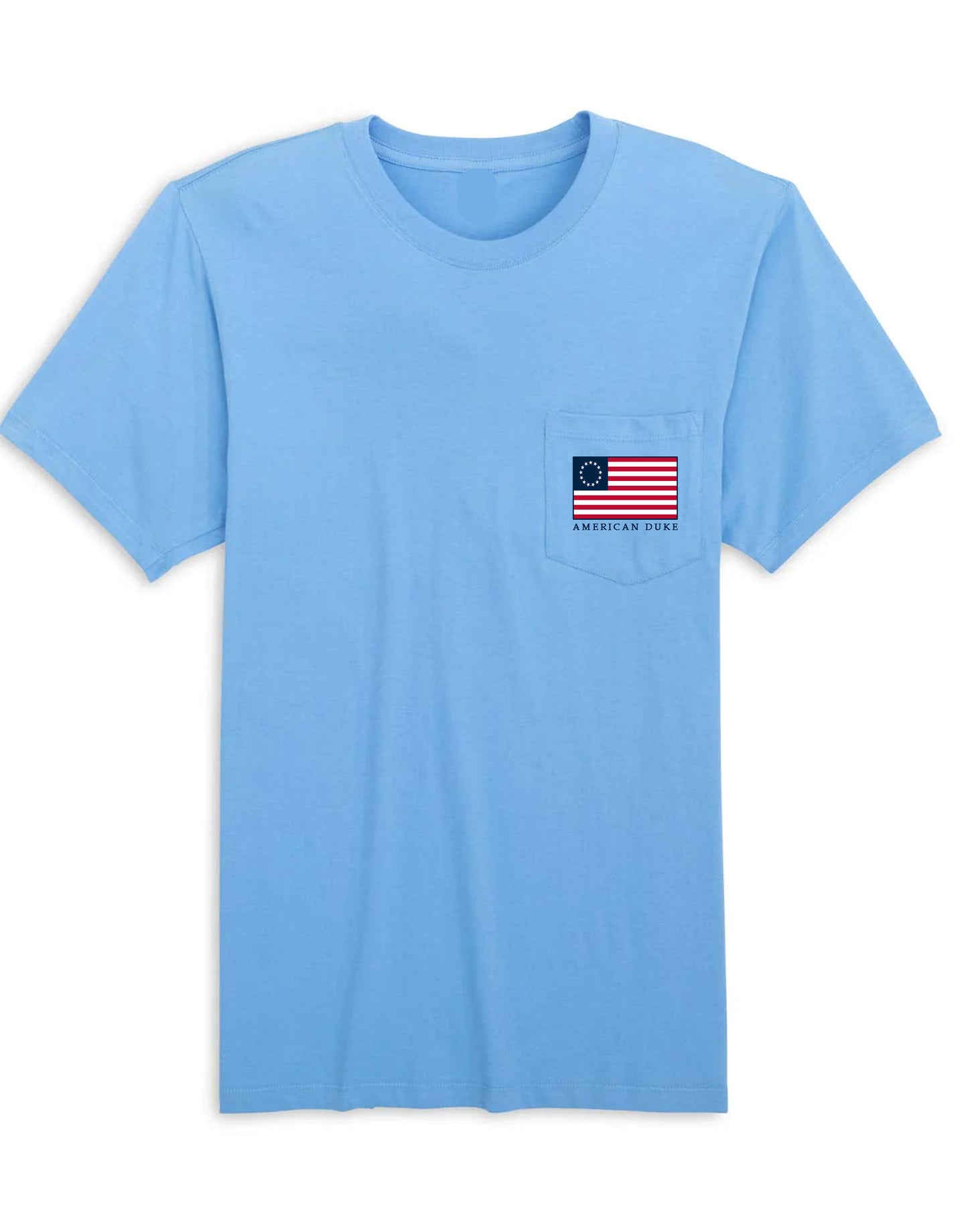 Betsy Ross Flag T-Shirt - Aqua Blue
