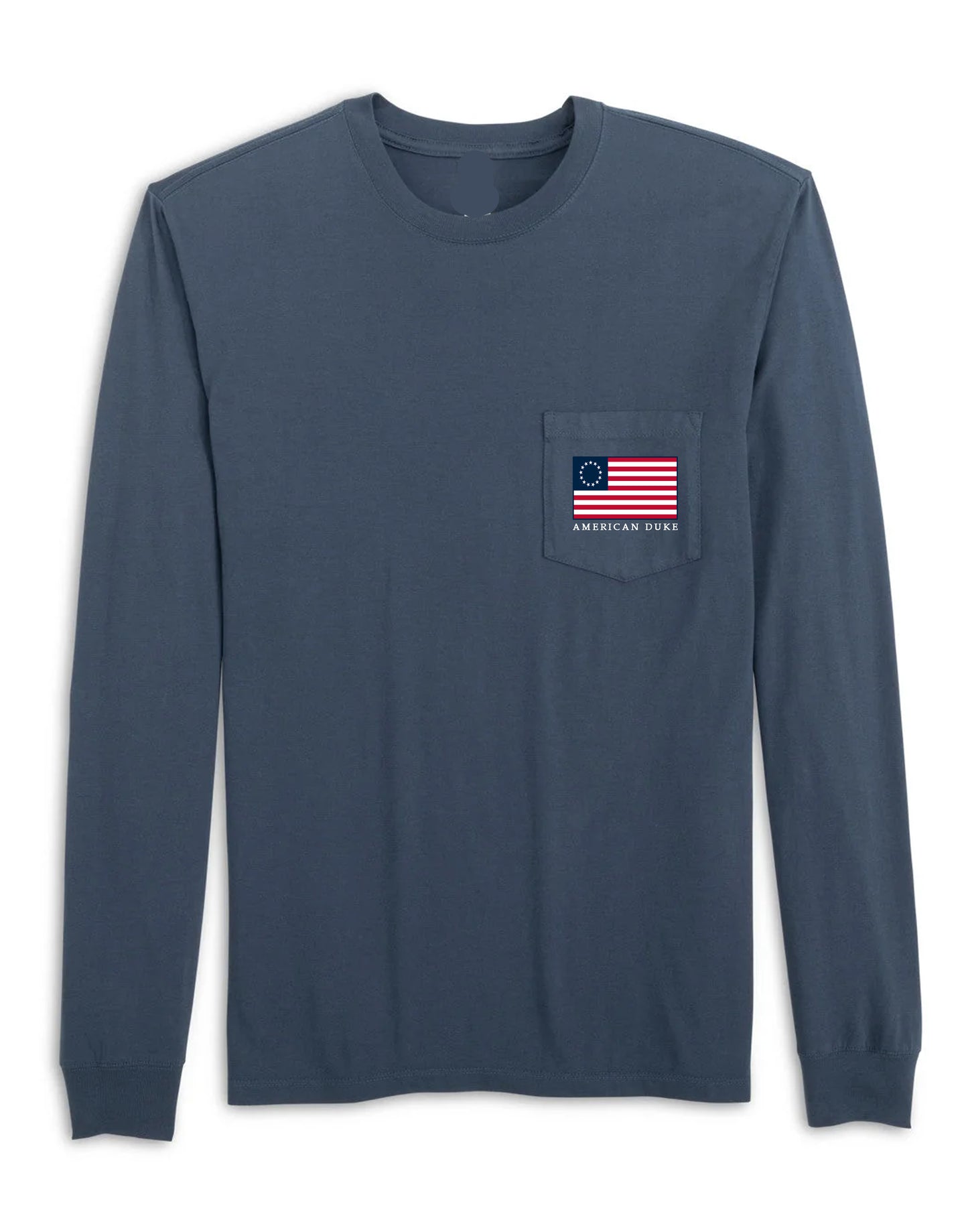 Betsy Ross Flag T-Shirt - Navy - Long Sleeve