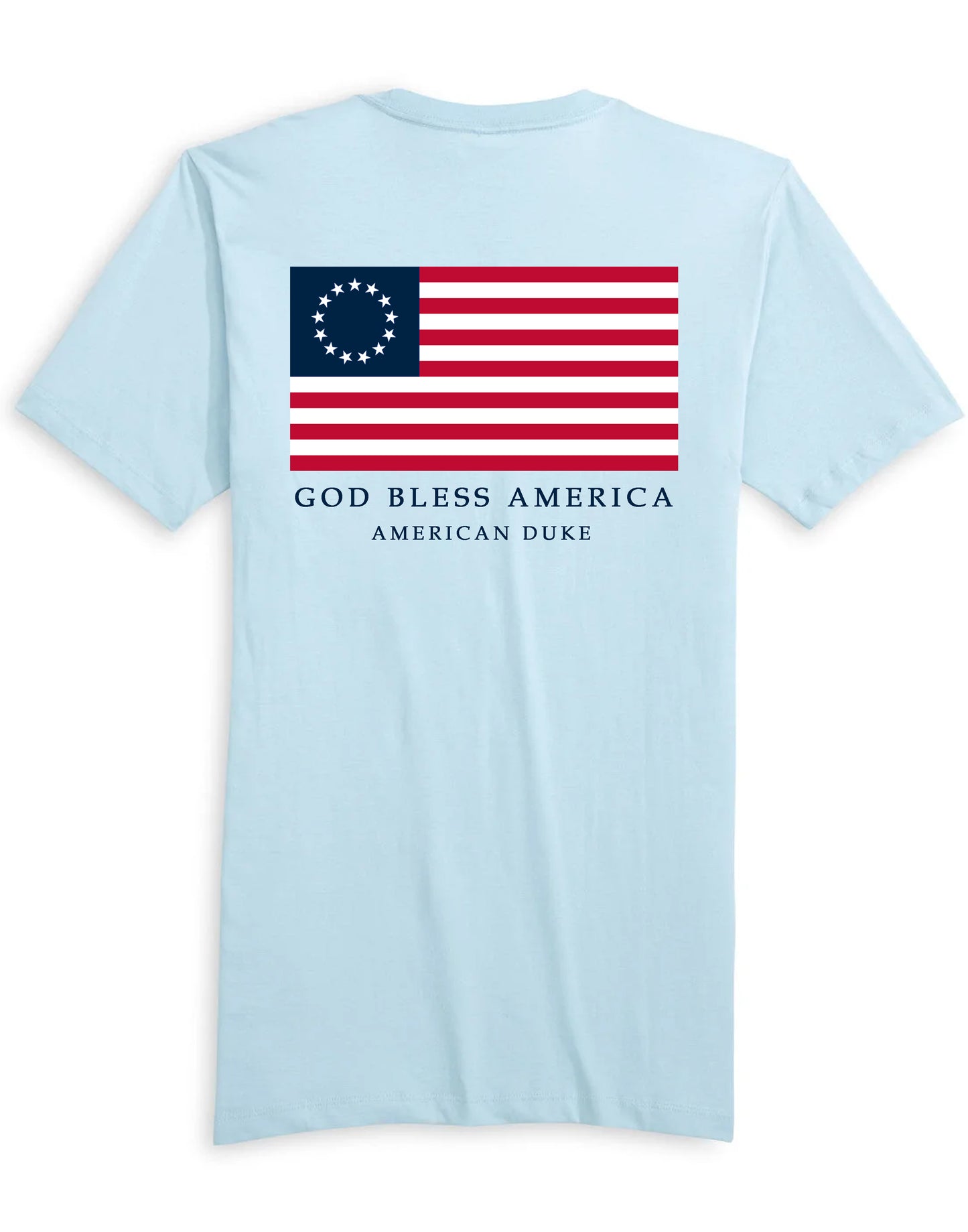 Betsy Ross Flag T-Shirt - Light Blue
