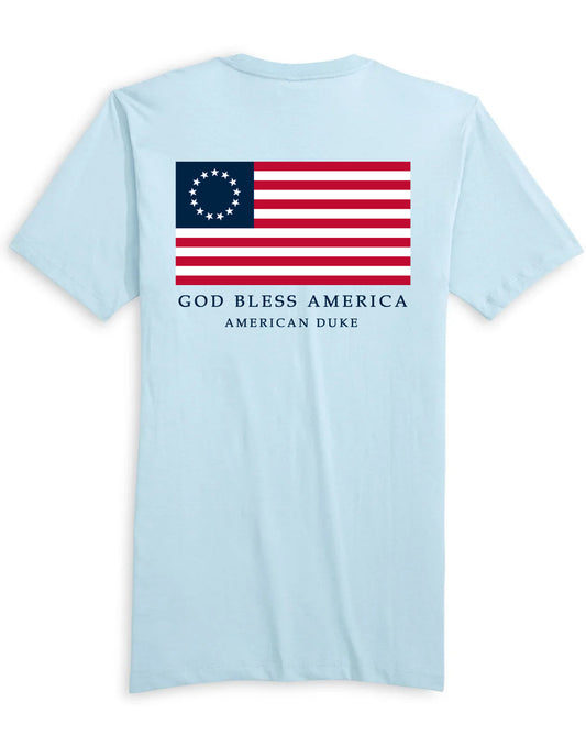 Betsy Ross Flag T-Shirt - Light Blue