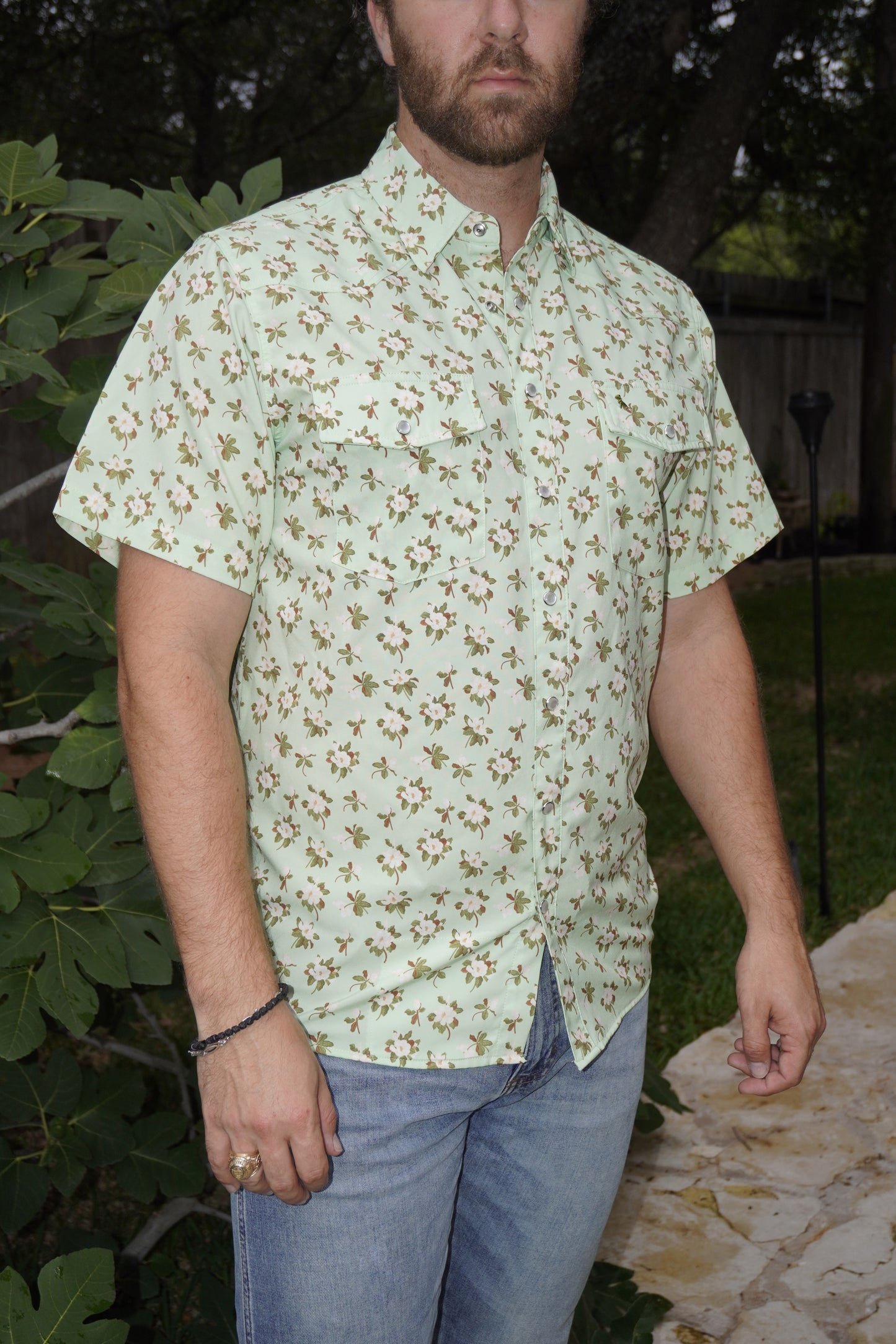Magnolias Pearl Snap Shirt