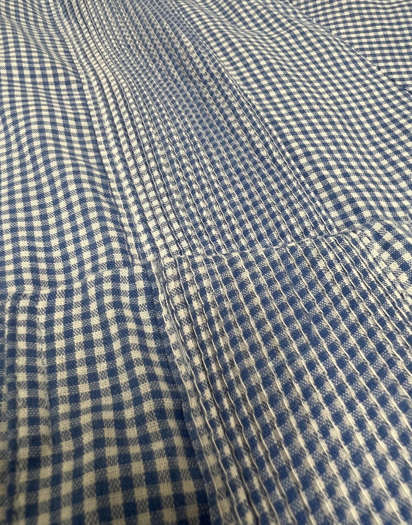 Blue Gingham Guayabera Shirt