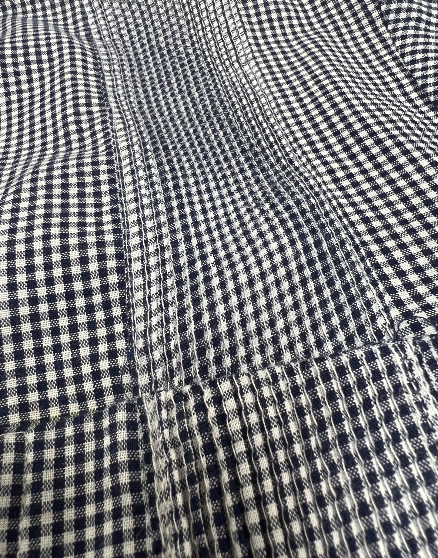 Guayabera - Navy Gingham