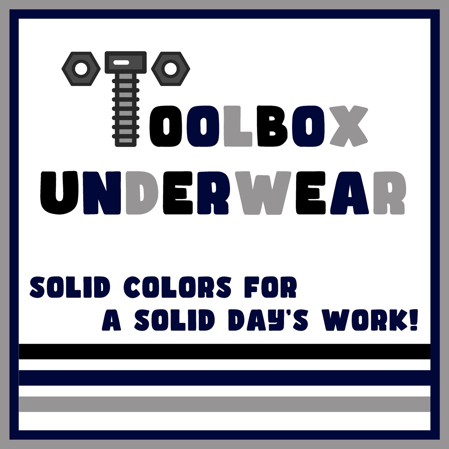 Toolbox Underwear - The Classic Solid Briefs - Navy